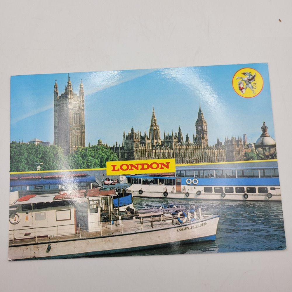 London‎ Houses of Parliament Boats on the Thames Postcard Edizioni Storti Lo42
